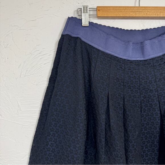 Blumarine Blue Jacquard A Line Mini Skirt Womens 12 Luxury Designer Formal - Picture 3 of 9